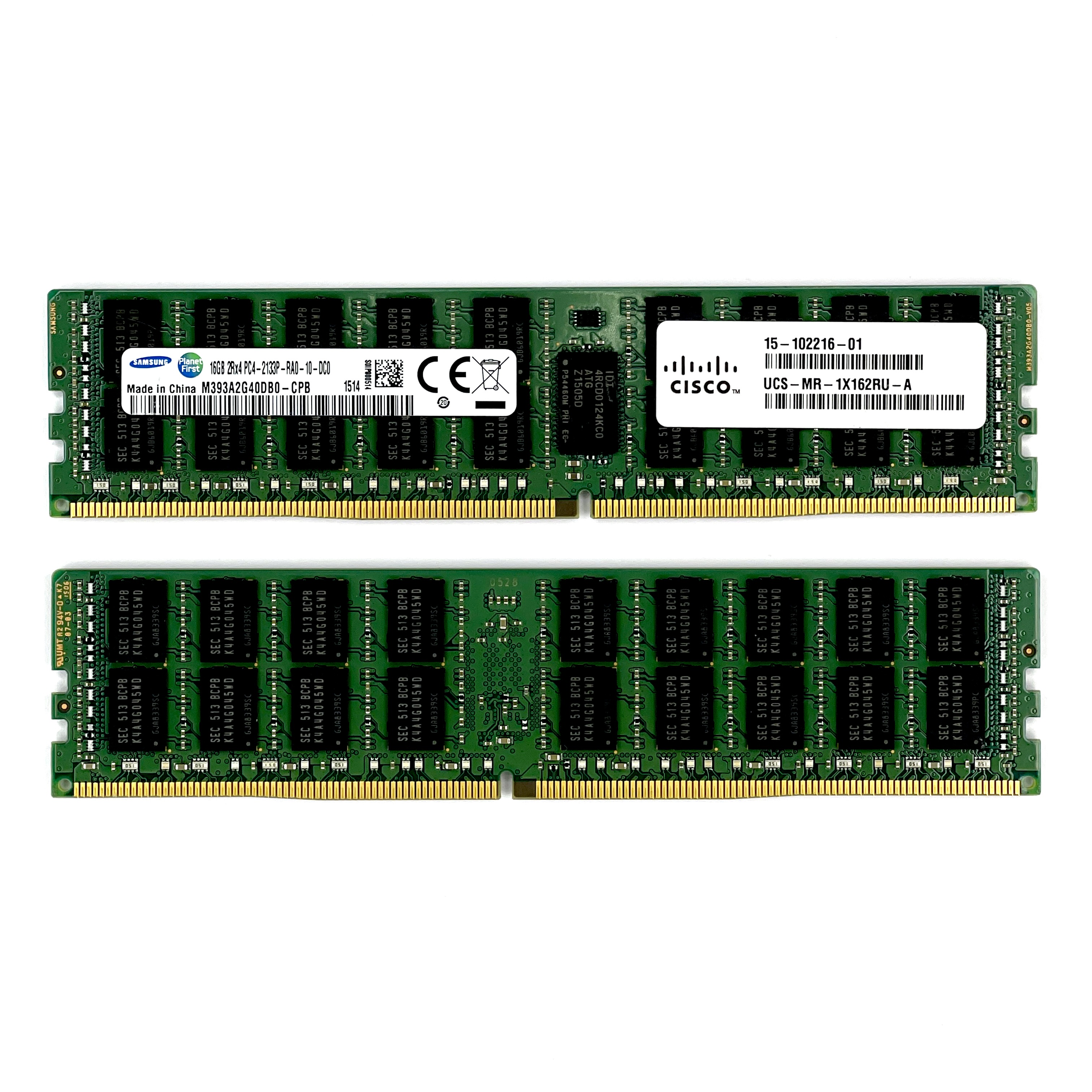 Оперативная память 16 Gb REG (CISCO Samsung DDR4 ECC REG 16Gb 2Rx4 2133P-RA0-10 PC4 M393A2G40DB0-CPB 15-102216-01)