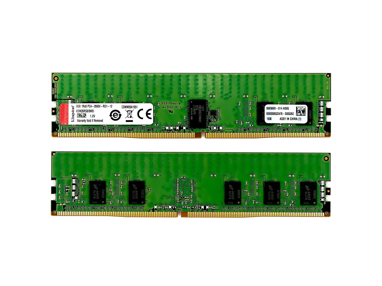 Оперативная память 8 Gb REG (Kingston DDR4 ECC REG 8Gb PC4-2666V-RD1-12 KSM26RS8/8MEI)