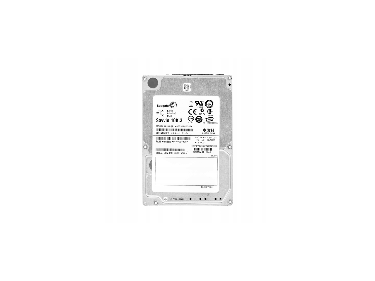 SAS HDD (DELL 2.5"  Savvio 10K.5, 300 GB, SAS, 10000 RPM, 2.5", ST9300605SS, 6 Gb/s (0K701V))