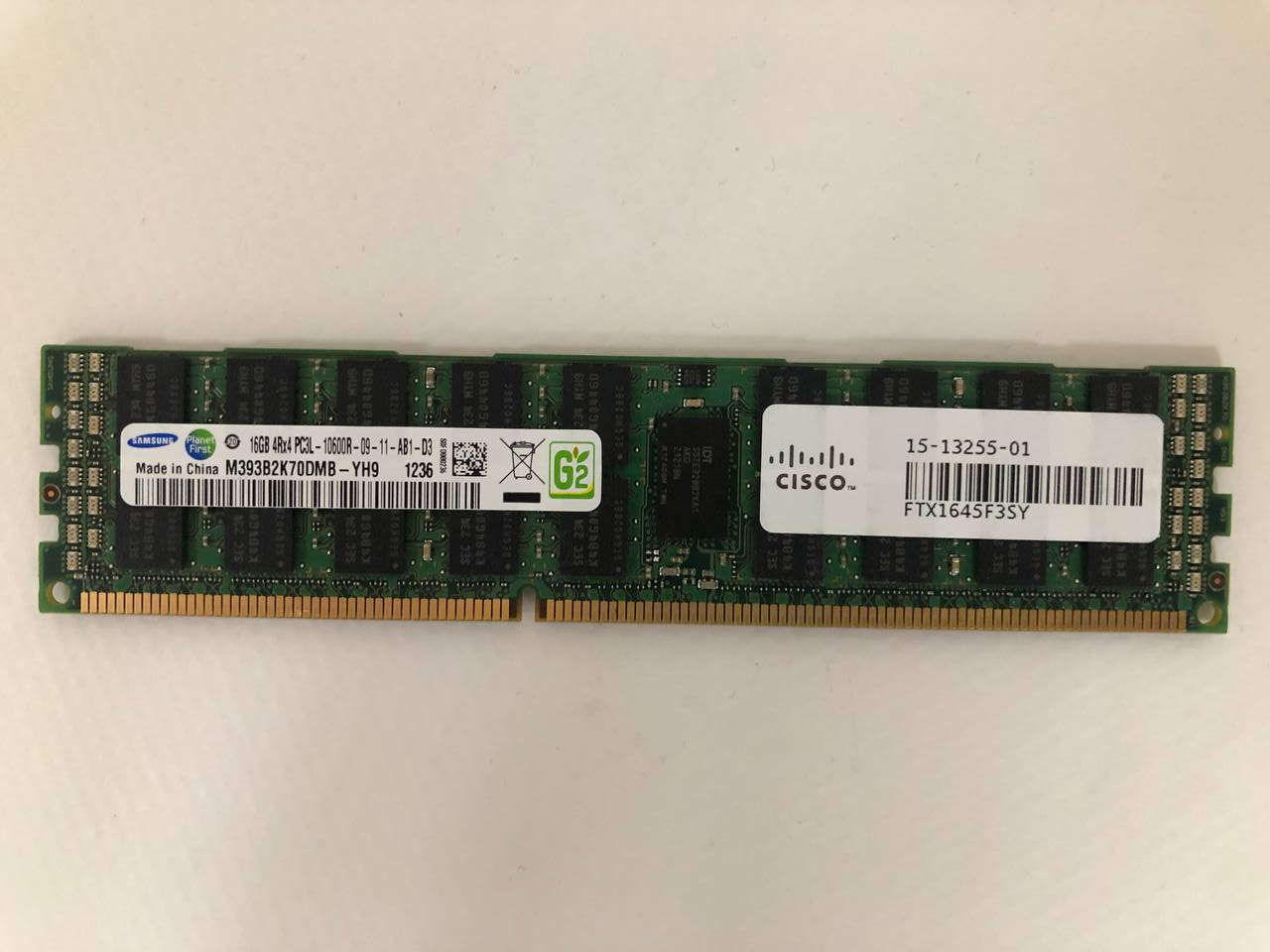 Оперативная память 16 GB REG (Cisco Samsung M393B2K70DMB-YH9 16GB 4Rx4 PC3L-10600R-09-11 (15-13255-01))