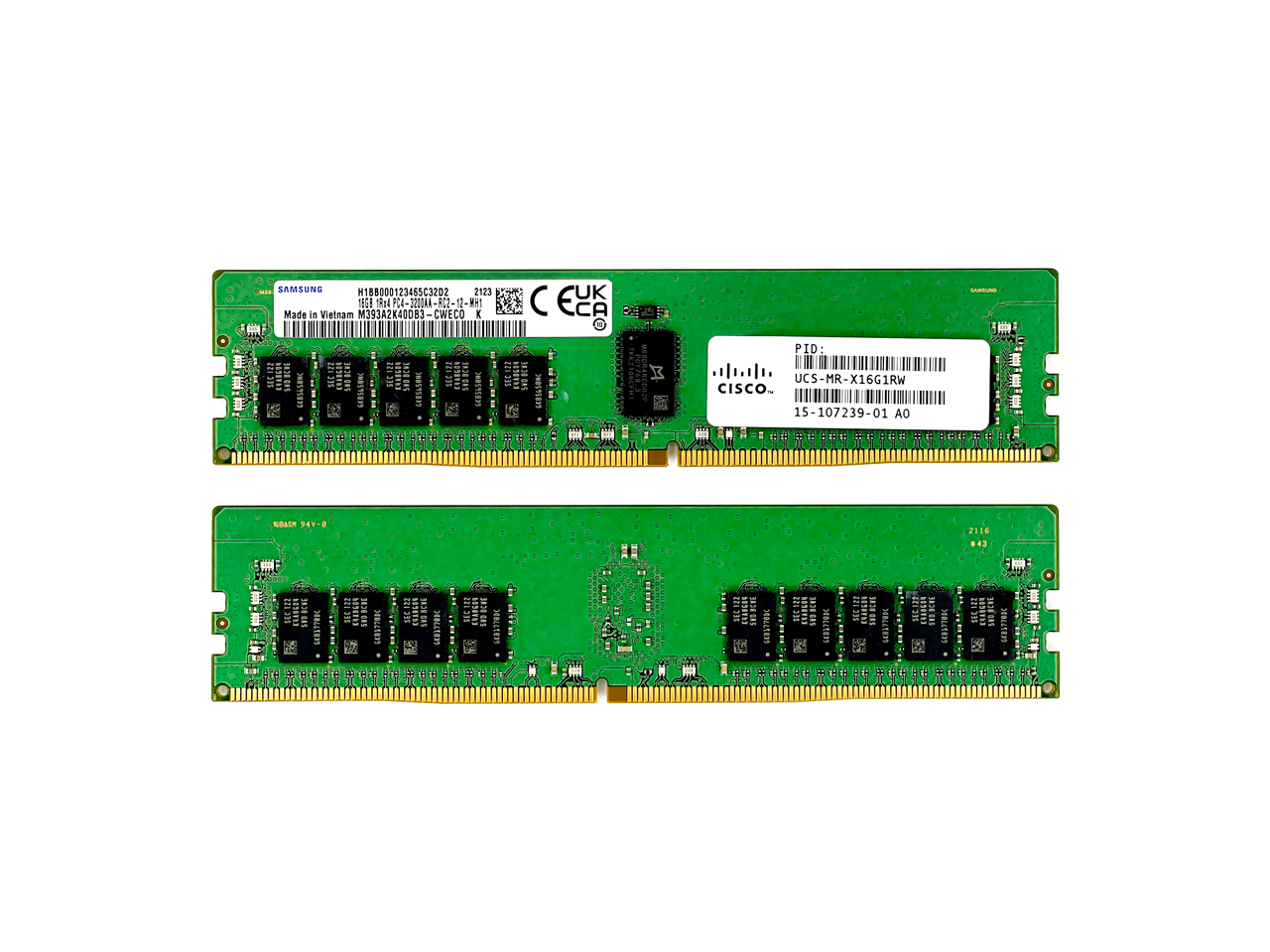 Оперативная память 16 Gb REG (CISCO Samsung DDR4 ECC REG 16Gb 1Rx4 PC4-3200AA-RC2-12 M393A2K40DB3-CWECO (15-107239-01))