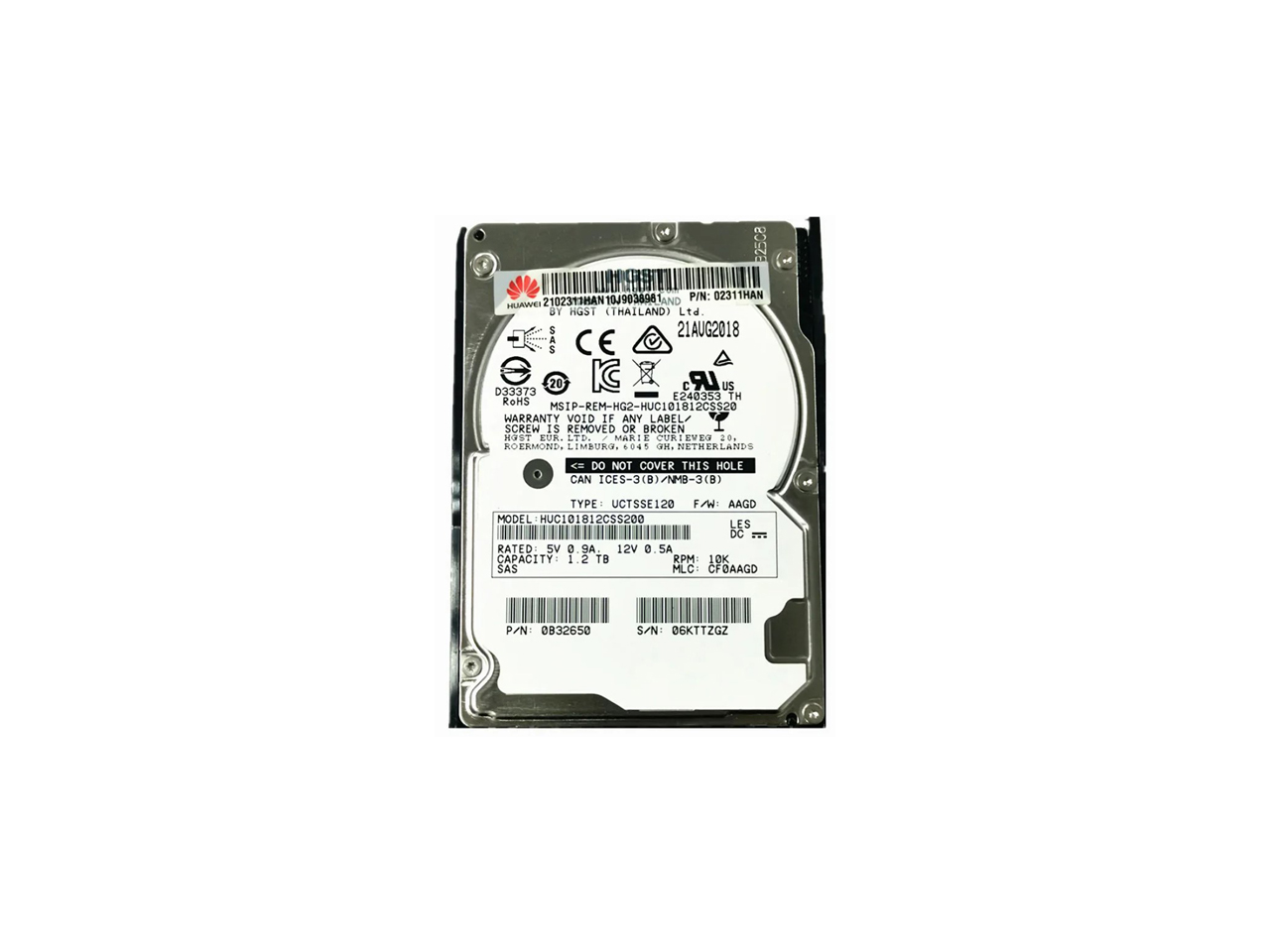 SAS SSD (HUAWEI, 1.92 TB, SAS, 2.5", 12 Gb/s HSSD-D7223AL1T9N P/N: 02313BPJ)