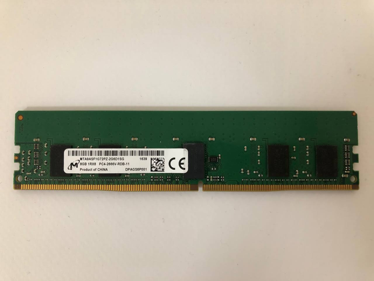 Оперативная память 8 Gb REG (Micron 8Gb 1Rx8 PC4-2666V-RDB-11 MTA9ASF1G72PZ)