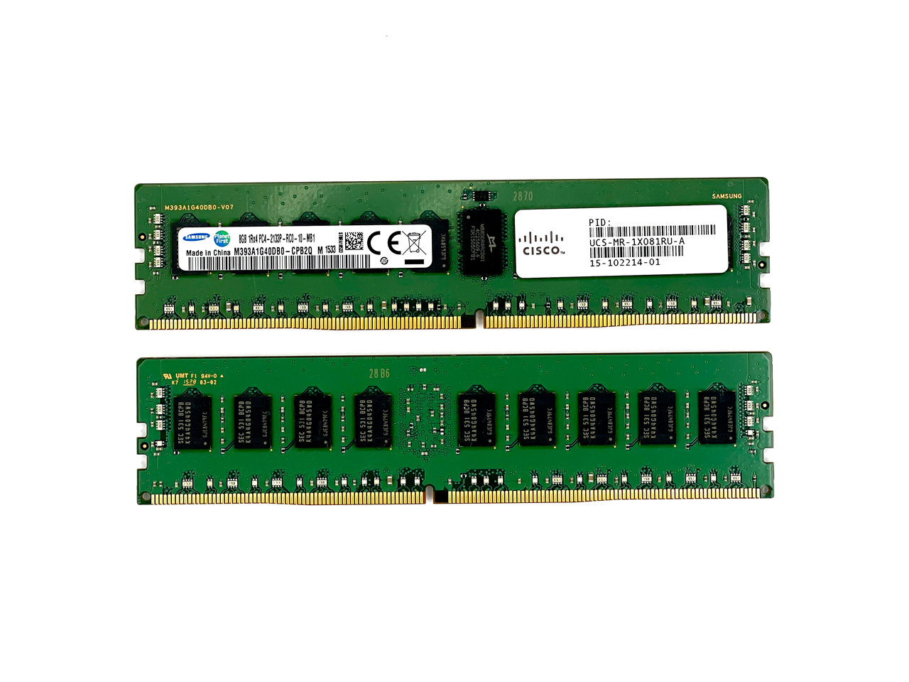 Оперативная память 8 Gb REG (Cisco Samsung 8Gb 1Rx4 PC4-2133P-RC0-10-MB1 M393A1G40DB0-CPB2Q 15-102214-01)