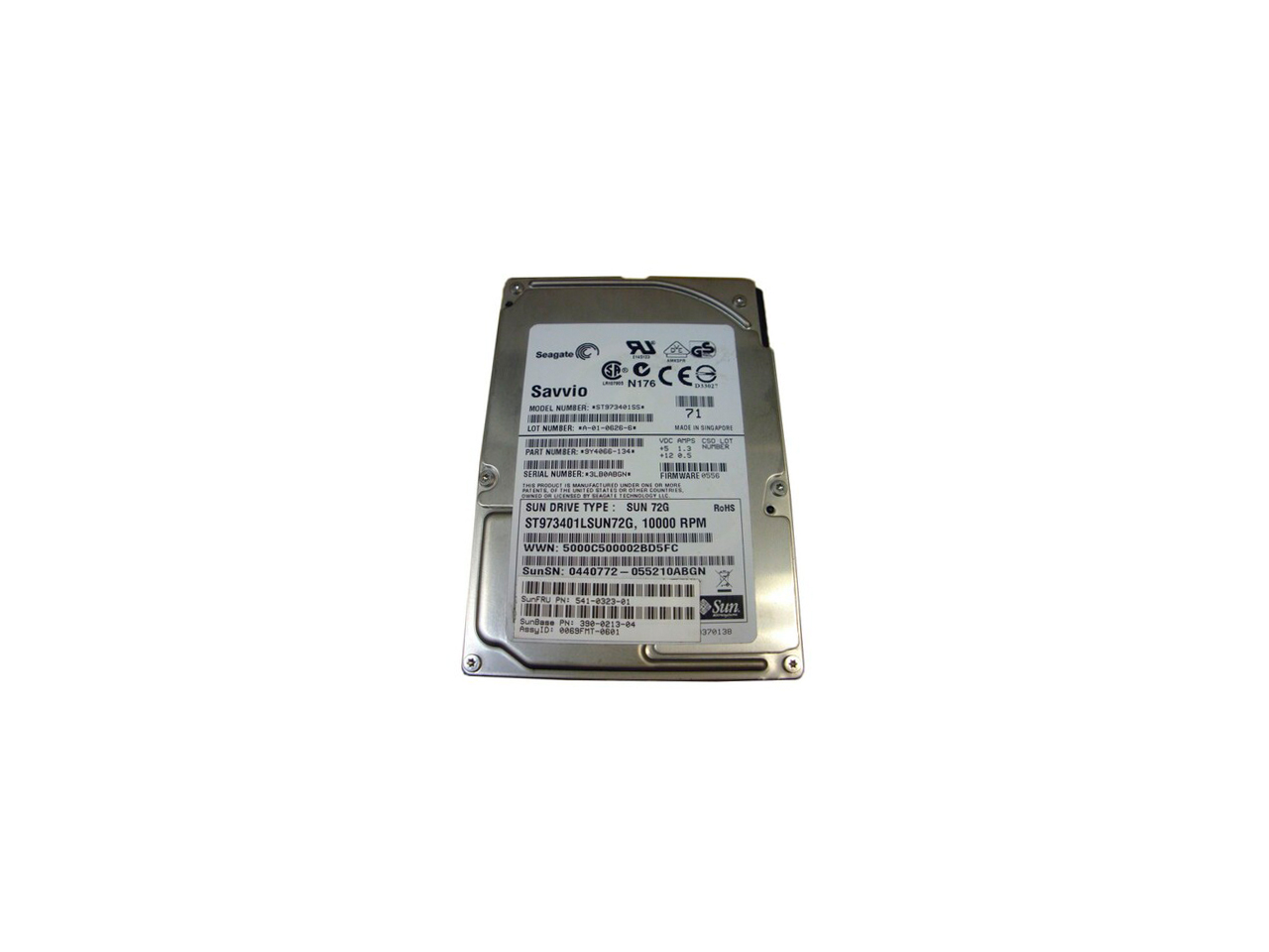 SAS HDD (Sun oracle Seagate Savvio 72 GB, SAS, 10000 RPM, 2.5", ST973401LSUN72G, 6 Gb/s 540-7307-01)