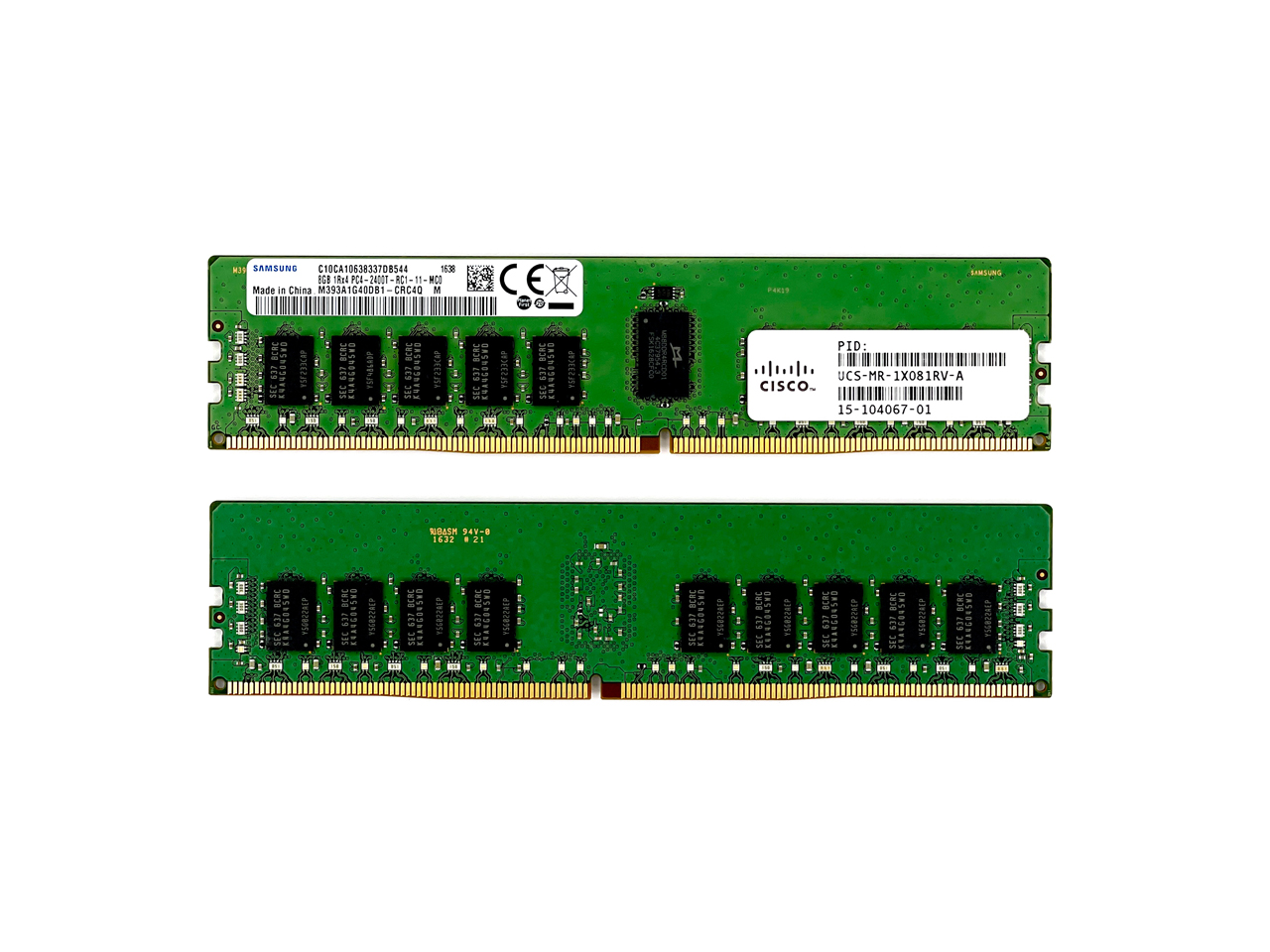 Оперативная память 8 Gb REG (Cisco Samsung 8Gb 1Rx4 PC4-2400T-RC1-11 M393A1G40DB1-CRC4Q 15-104067-01)
