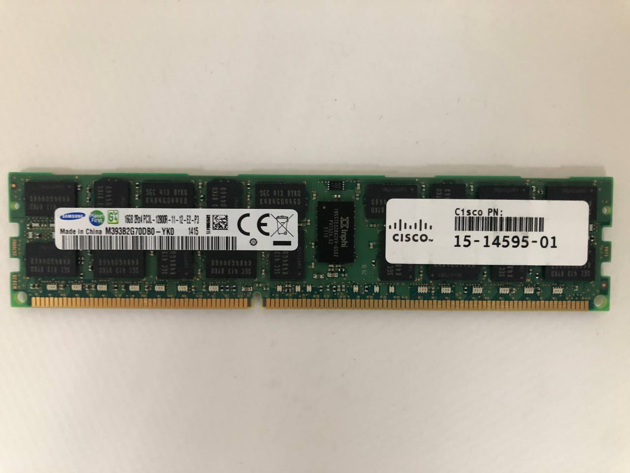 Оперативная память 16 GB REG (Cisco SAMSUNG 16GB 2Rx4 PC3L-12800R-11-12 M393B2G70DB0-YK0 15-14595-01)