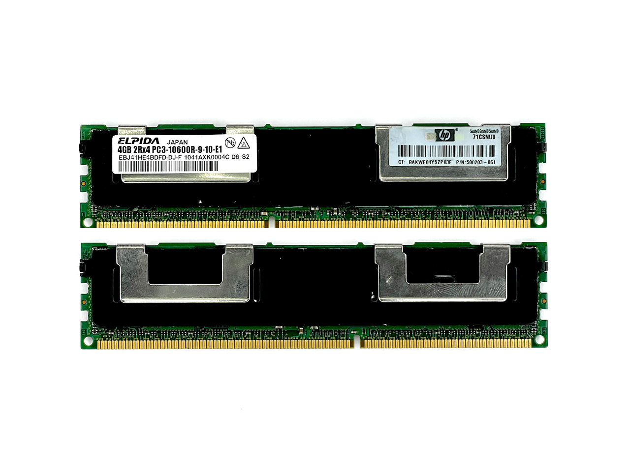 Оперативная память 4 GB REG (ELPIDA 4GB 2Rx4 PC3-10600R EBJ41HE4BDFD (500203-061))
