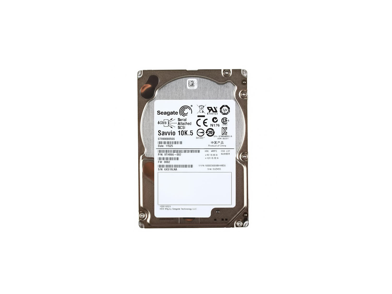 SAS HDD (Seagate Savvio 2.5", 900 GB, SAS, 10000 RPM, 2.5", ST9900805SS, 6 Gb/s Серверный (9th066-031))