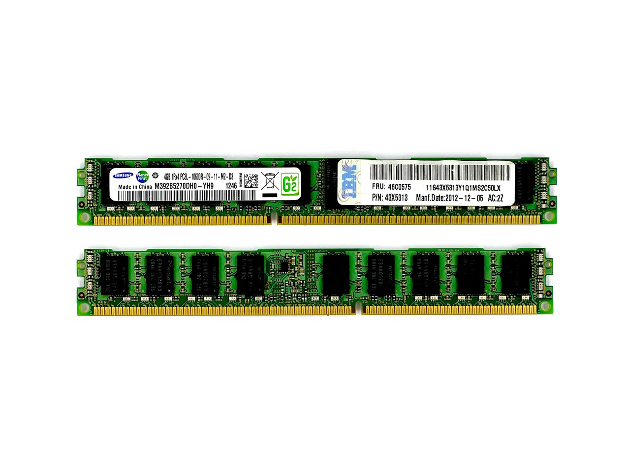 Оперативная память 4 GB REG (IBM Samsung 4Gb 1Rx4 PC3L-10600R-09-11 M392B5270DH0-YH9 (46C0575) Low profile)