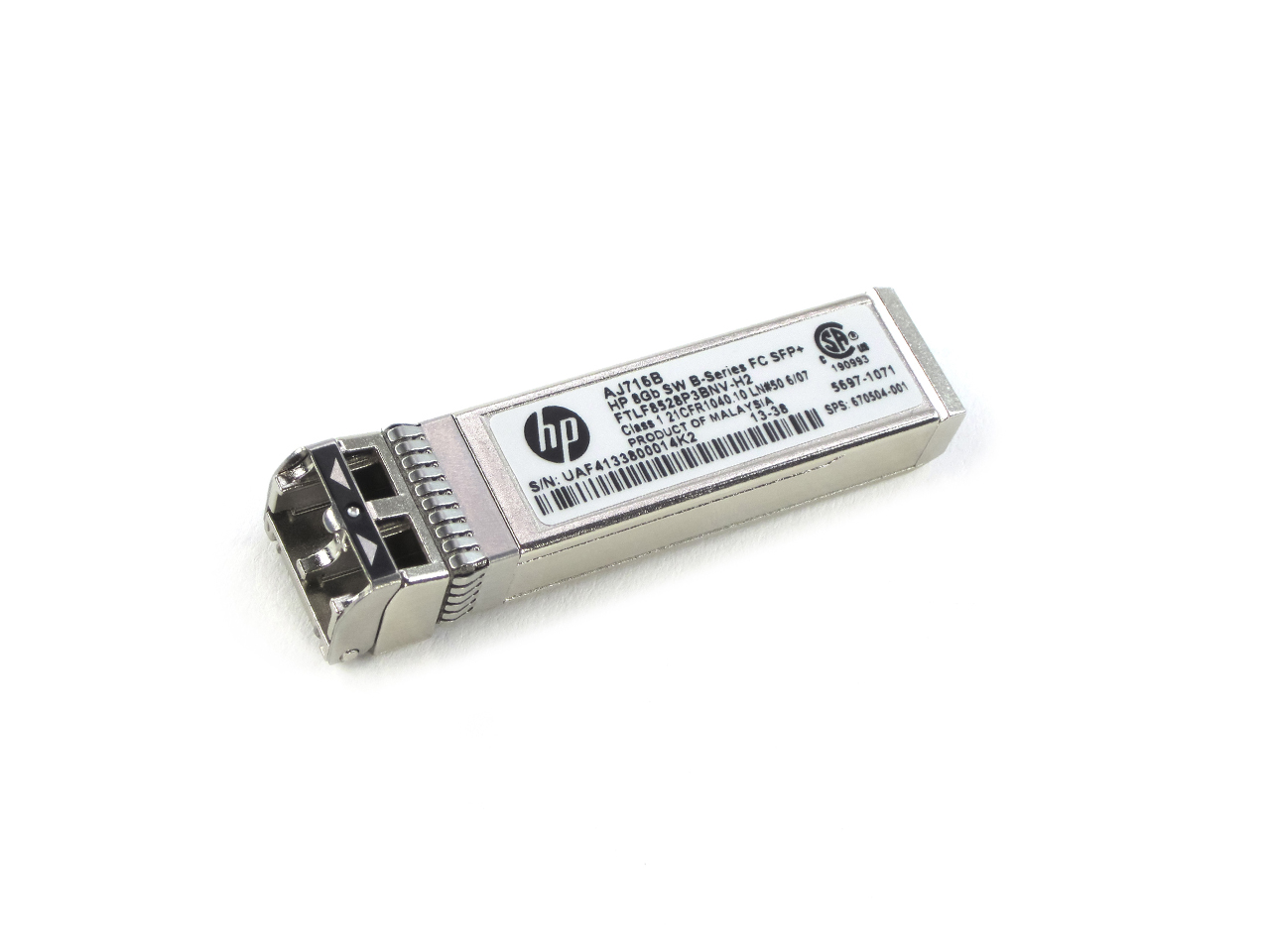 Трансиверы 8 GB/s (Трансивер HP AJ716B 8 GB/s FTLF8528P3BNV-H2 (HP P/N: 670504-001))