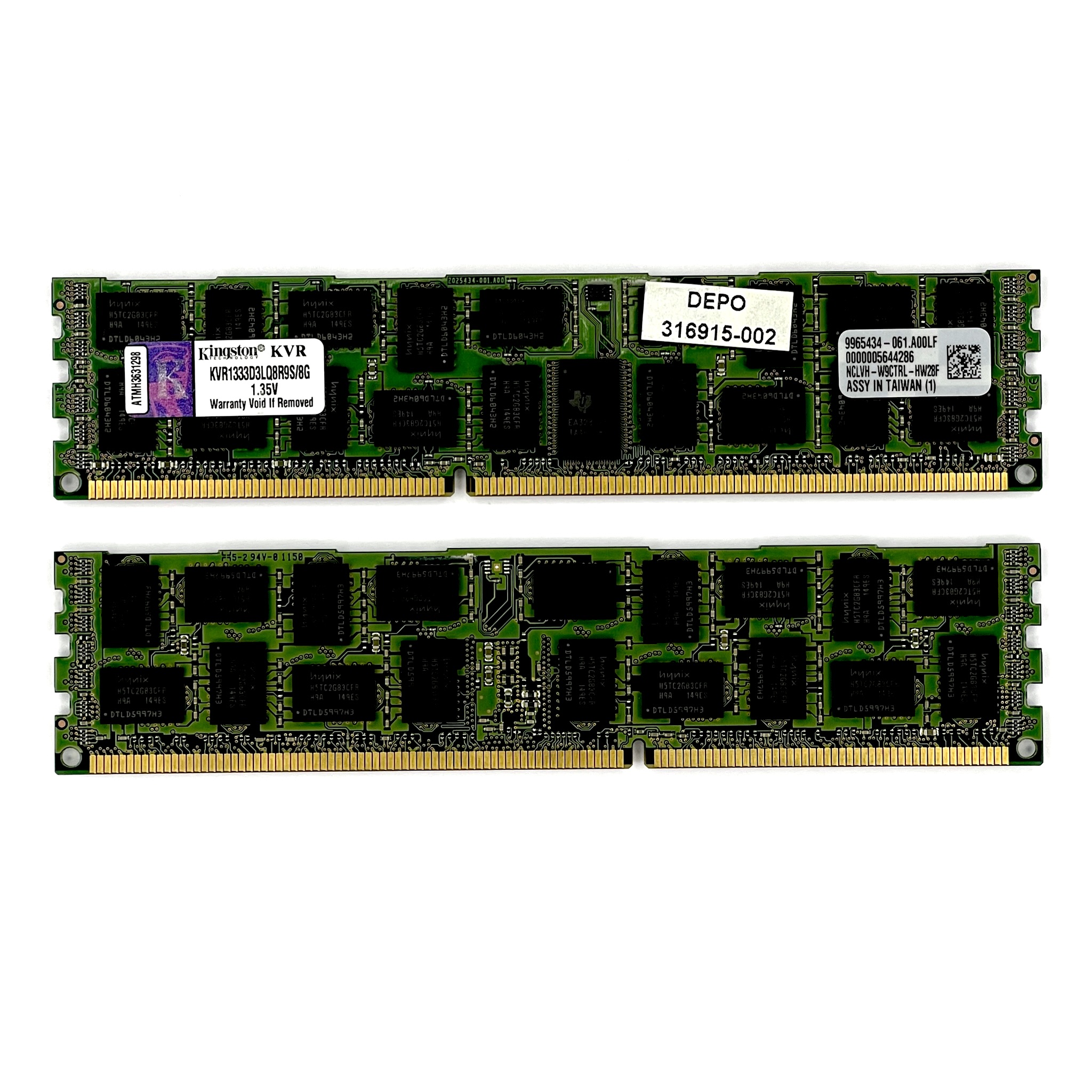Оперативная память 8 GB REG (Kingston 8Gb 4Rx8 PC3-10600R KVR1333D3LQ8R9S/8G)