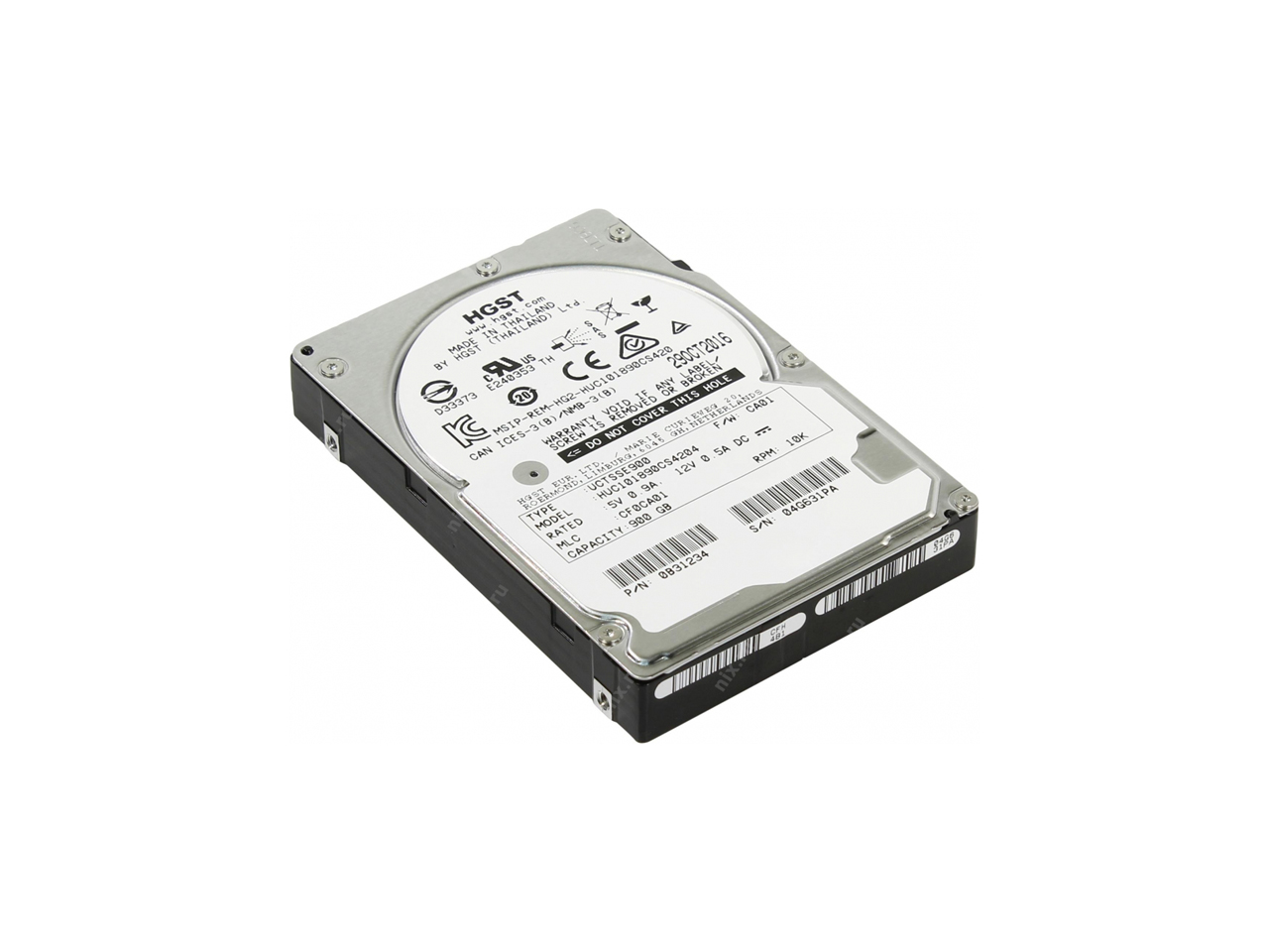 SAS HDD (HGST, 2.5", 900 GB, SAS, 10000 RPM, 2.5", HUC101890CSS200, 12 Gb/s)