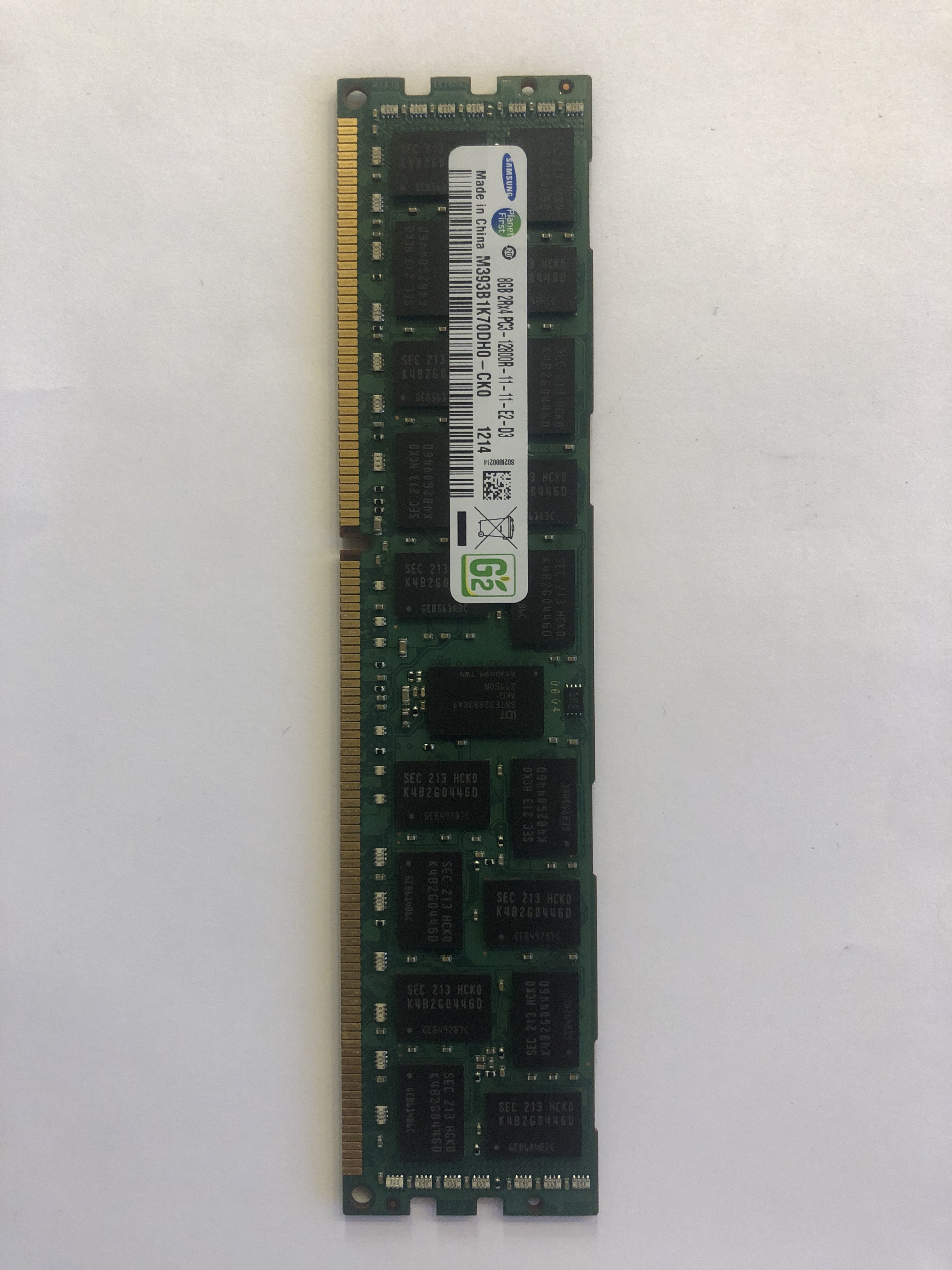 Оперативная память 8 GB REG (SAMSUNG 8Gb 2Rx4 PC3-12800R-11-11 M393B1K70DH0-CK0)