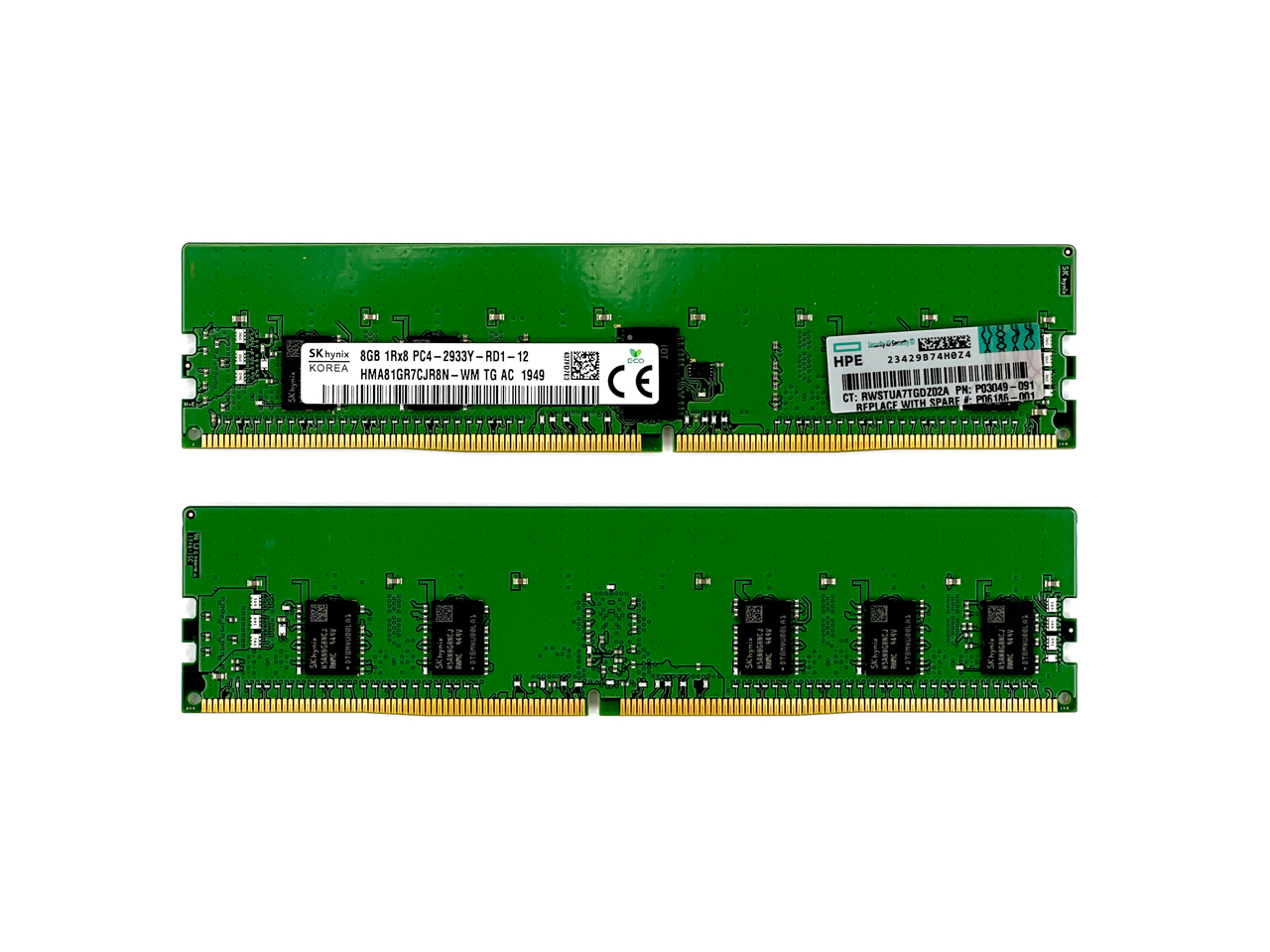 Оперативная память 8 Gb REG (HPE SK Hynix DDR4 ECC REG 8Gb 1Rx8 PC4-2933Y-RD1-12 HMA81GR7CJR8N-WM (P03049-091))