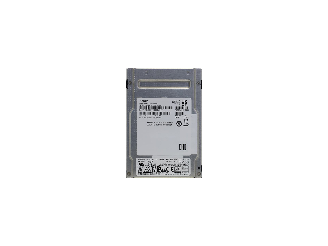 SAS SSD (Cisco Kioxia, 400 GB, SAS, 2.5", KPM51VUG400G, 12 Gb/s (16-101215-01))