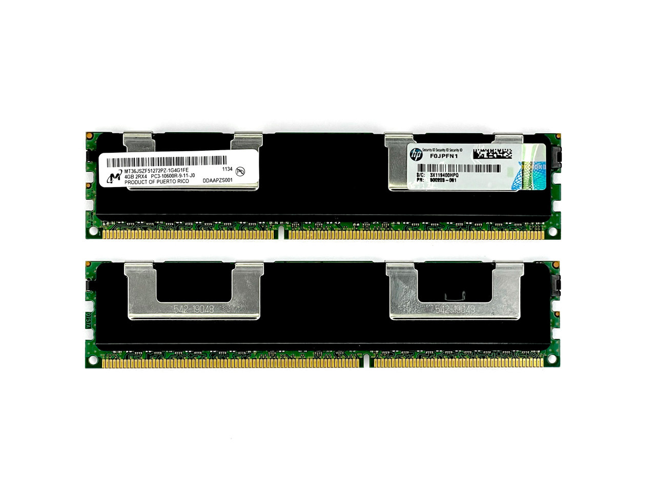 Оперативная память 4 GB REG (HP Micron 4GB 2Rx4 PC3-10600R MT36JSZF51272PZ (500203-061))